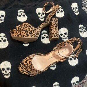 Chinese Laundry Animal Print Block Heels